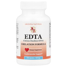 EDTA 600mg Supplement - 100 Capsules for Detox & Heart Health