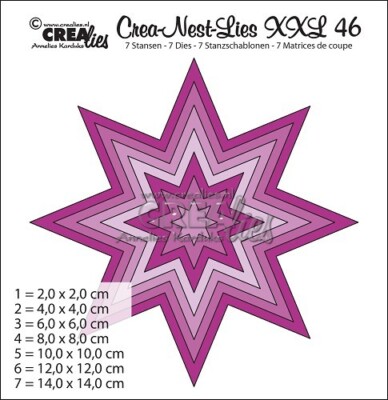 Crealies Stanzschablone - Double Stitch Star - CLNESTXXL46 ***SALE**