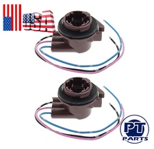 (2)  Bulb Socket Turn Signal Light Harness Wire Plug Connectors 3157 4157 4157NA