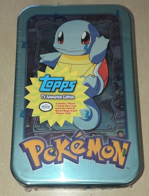 Rare Pokemon Cards Tin - Topps TV Animation Edition Sealed 1999