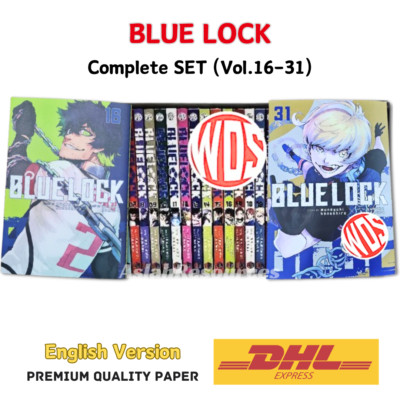Manga Blue Lock Vol. 16-31 Half Set Yusuke Nomura English Comic White Paper DHL