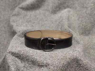 Tonello Design Premium leather belt with alligator embossing