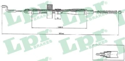 LPR C0971B Cable, parking brake for VW - Bild 1 von 3