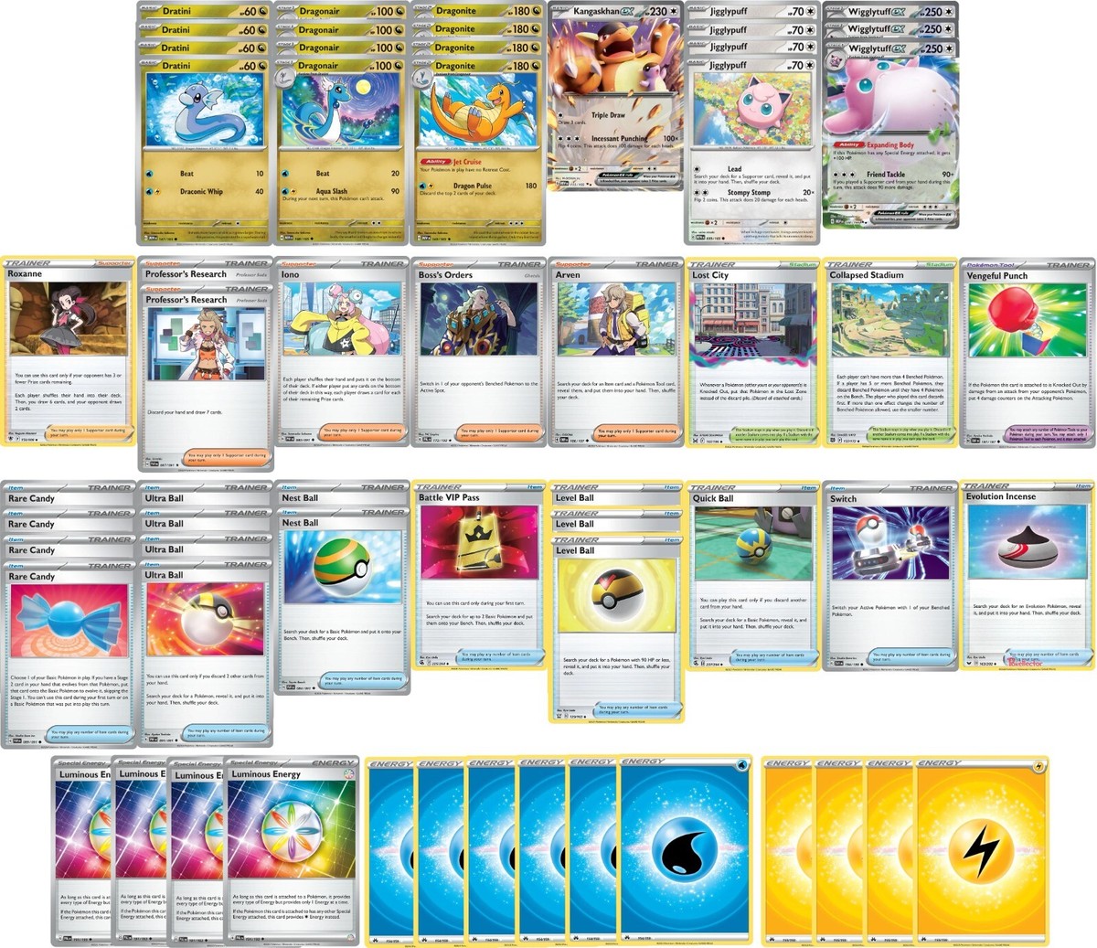 Elite Dragon Pokemon Deck - Dratini Dragonite - Original 151 - Powerful- 60  Card | eBay