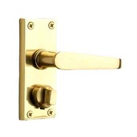 Victorian Straight Lever Privacy Door Handle Polished Brass Pair Designer Levers