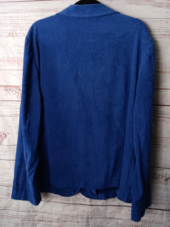 Chaqueta Blazer Cato Mujer Talla 22W Azul Elastizada Botones Carrera’s Foto 2 de 4