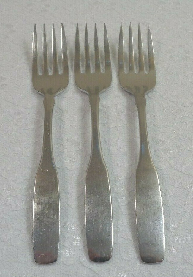 (3) Oneida Community PAUL REVERE Stainless Salad Forks *SHIPS FREE* eBay