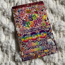 LISA FRANK STICKER BOOK OVER 600 RAINBOW UNICORN COLLECTION BOOK 5 SHEETS NEW 