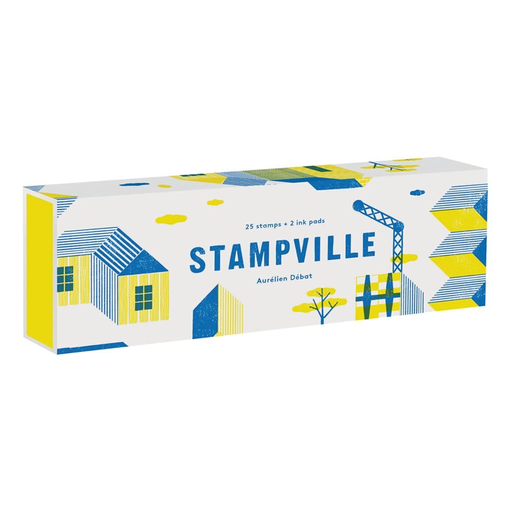 9781616896010 Stampville: 25 Stamps + 2 Ink Pads - Aurélien Débat