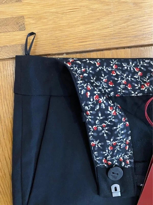 Pantaloni neri Kenzo gamba larga nuovi con etichette taglia EU 40 PREZZO AL PUBBLICO £460