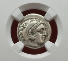 NGC CH F Kings of Macedon Alexander The Great Drachm 323-319 BC #KTM10592