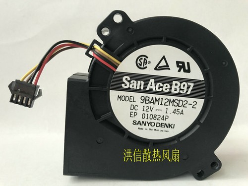 1 PCS Sanyo Fan 9BAM12MSD2-2 DC 12V 1.45A 9733 97x94x33mm 4 Pin - Picture 1 of 6