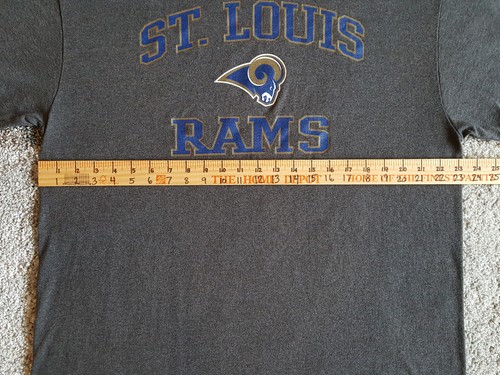 St Louis Rams Logo T-Shirt XL X-Large Football grau EUC NFL INV2730 - Bild 3 von 8