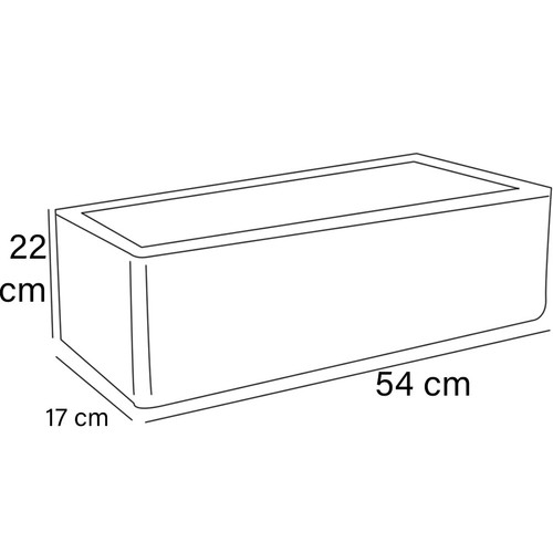 Fioriera Vaso da Giardino Esterno Balcone in Rattan Marrone 54 x 22 x 17 cm - Foto 4 di 4