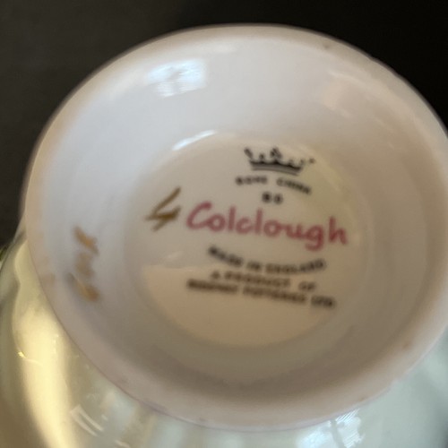 Made In England Ridgway Potteries Colclough Green /roses &Gold Trim Cup & Saucer - Picture 5 of 7