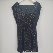 Womens J. Crew Black Sequin Dress Size 6 Sparkle