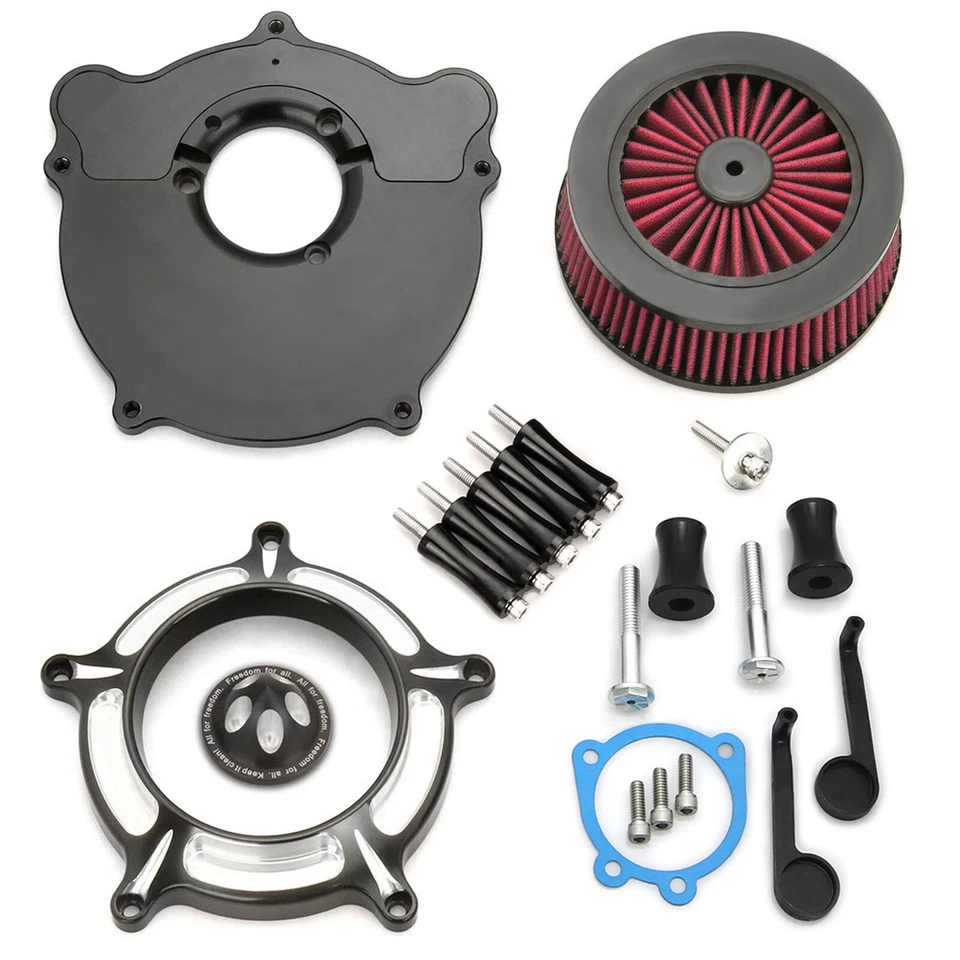 Turbine Air Intake For Harley Dyna/Softail Heritage/Fat Boy 1993-2015 Foto 4 de 4