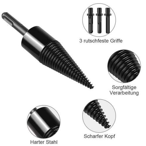 50MM HOLZSPALTER KEGELSPALTER BOHRER DRILL KEGEL SPALTBOHRER FÜR BOHRMASCHINE - Bild 9 von 13