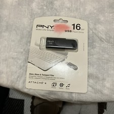 PNY Attach 4 16GB USB 2.0 Flash Drive Black