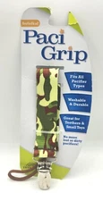 Boogin Head Paci Grip Camo, Washable, Durable, Fits All Paci Types, BRAND NEW
