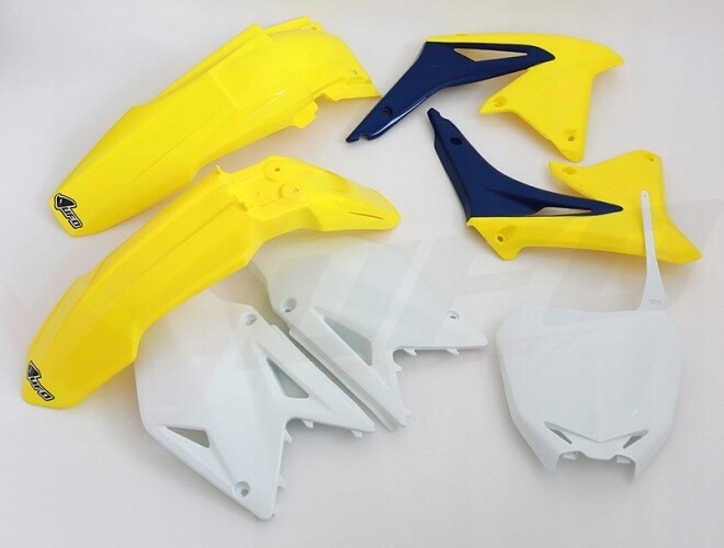 Kit plastique Suzuki RMZ 450 2008-2017 couleur OEM jaune blanc bleu pour carrosserie moto cross