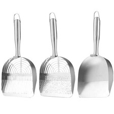 1x Stainless Steel Cat Litter Scoop, Metal Cat Litter Scoop, Kitty Metal Scooper