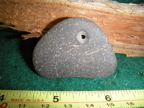 A NICE AUTHENTIC DRILLED PEBBLE PENDANT - HANNIBAL MISSOURI - MISSISSIPPI RIVER - Picture 12 of 14