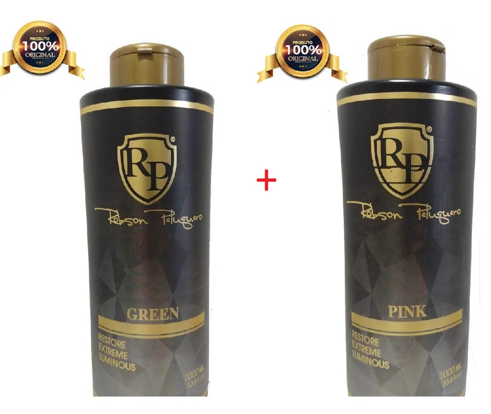 Kit 碳粉 绿色 + 粉红色 1L 升 Robson Peluquero 专业 — 第 3/4 张图片