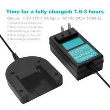 1.2-18V Ni-MH/Ni-CD Battery Charger for Porter Cable PC18B PCC489N PCMVC PCXMVC