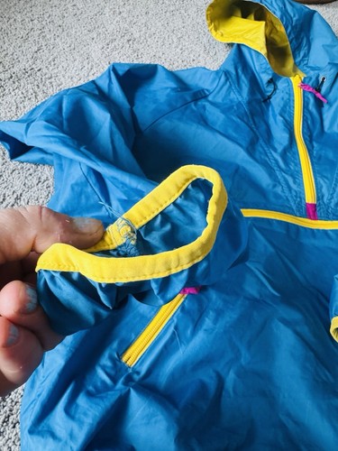 Vintage 90s Sierra Designs Blue Yellow Anorak Windbreaker Jacket Size M - Picture 8 of 20