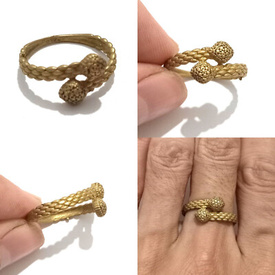 Sehr seltener extrem antiker Wikinger keltischer schwerer Artefakt Bronze Ring römischer Stil