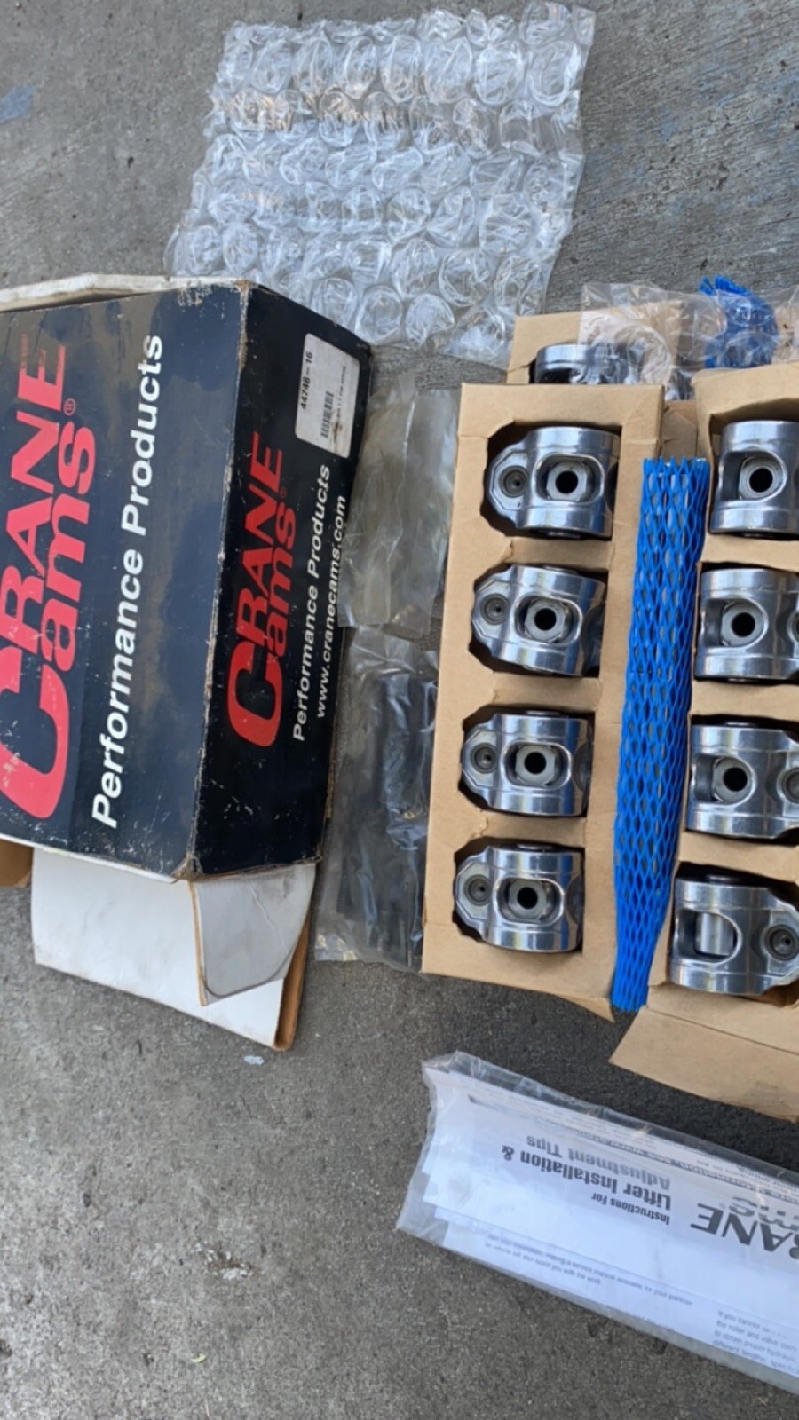 NOS PN 4474616 1.7 FORD CRANE CAMS ROLLER ROCKERS PEDESTAL MUSTANG