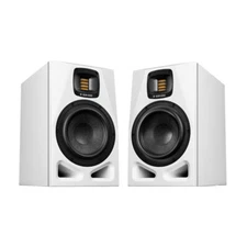 Adam Audio A7V 7 Inch Powered Two Way White Studio Monitor Bundle 2 Pack