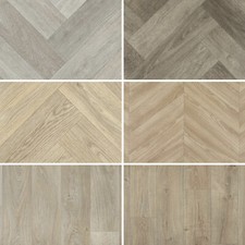 Plank & Parquet Effect Vinyl Flooring 2.6mm R11 Anti-Slip Lino Kitchen Bathroom