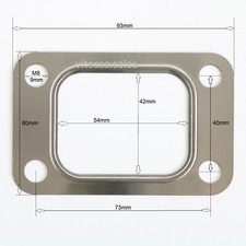 Turbo Gasket Garrett T25 T28 Gt28 T3 Turbo Inlet Gasket Embossed Stainless Steel