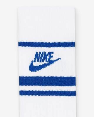 TWO Pair WOMENS Nike Sportswear Everyday Essential Crew BLUE Socks WOMENS 10-13