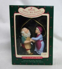 Hallmark Keepsake Ornament Shall We Dance 1988 Santa & Mrs Claus Handcrafted