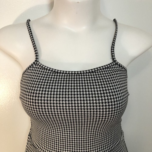 versona womans xs jumpsuit black white houndstooth smocked back NWT - Picture 2 of 8