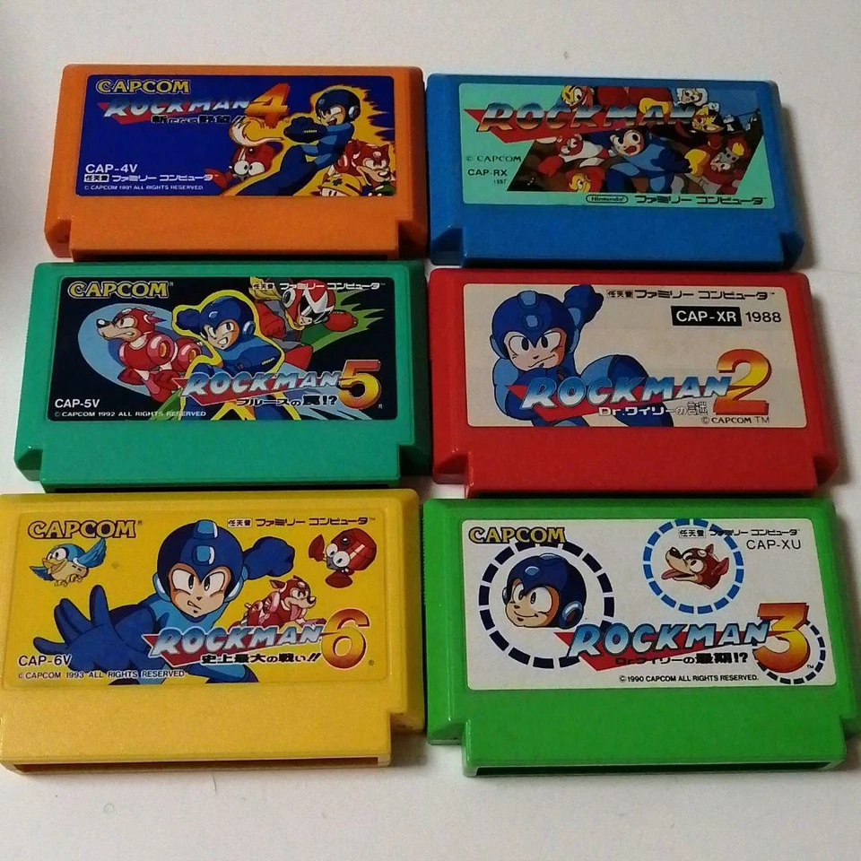 Rockman 1 2 3 4 5 6 Capcom Nintendo Famicom Nes Megaman - Image 2 of 4