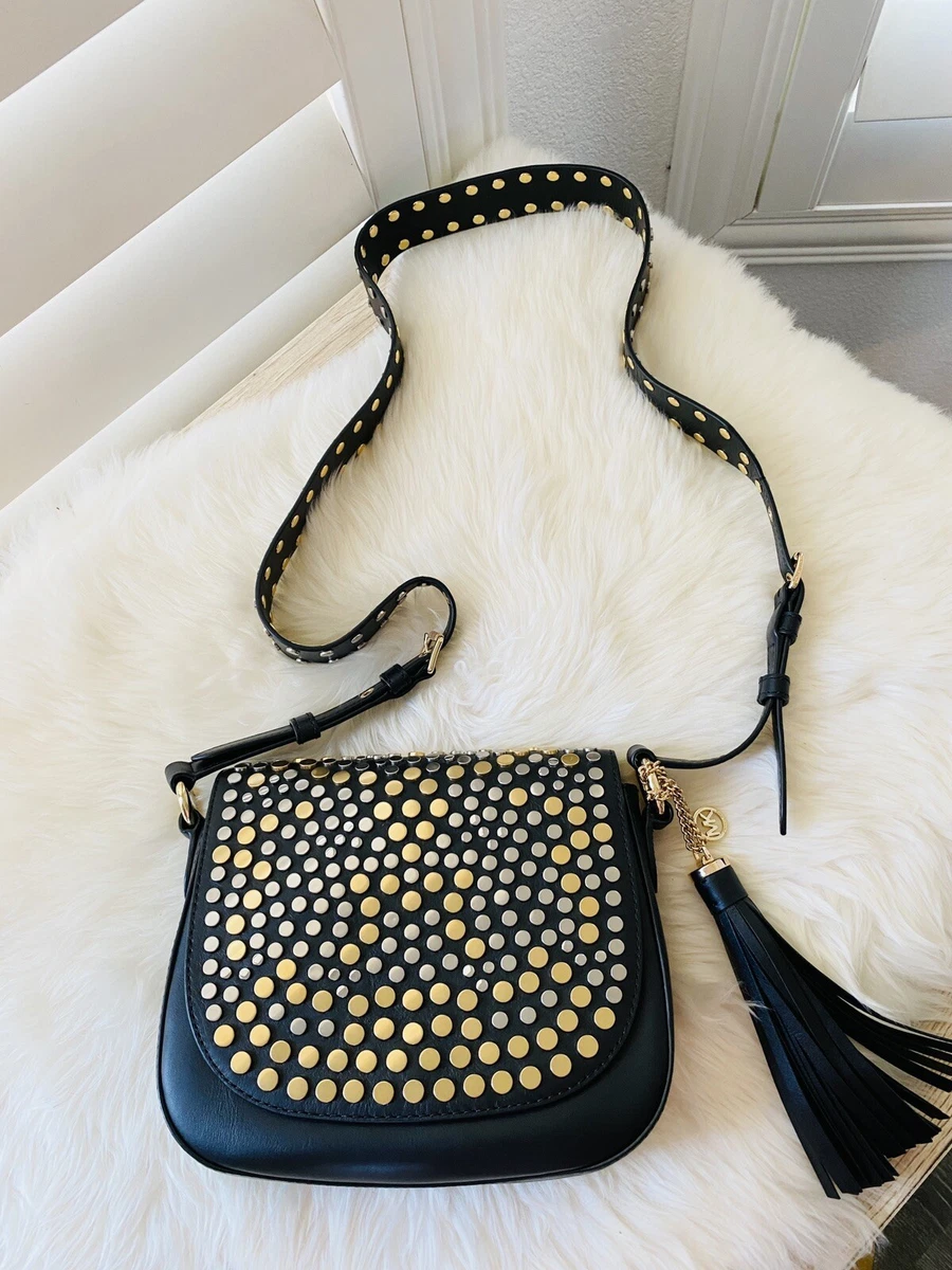 Michael kors black saddle bag online