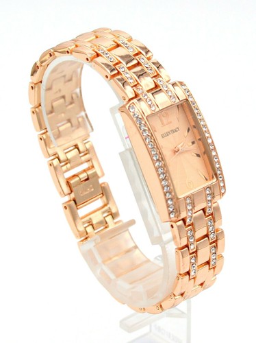 ELLEN TRACY DAMEN ARMBANDUHR ROSEGOLD KRISTALL AKZENT - Bild 3 von 7