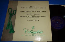 Samson Francois/Tzipine CHOPIN/LISZT Piano Concertos - Columbia 33 CX 1238