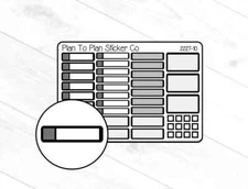 2227-10~~Black Mixed Labels & Boxes Planner Stickers.