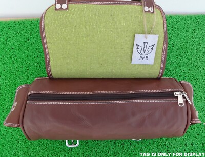 Motorcycle Real Vintage Goat Leather Tool Bag Front Fork Storage Bag Saddle Bag