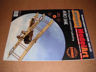 Paper Card Model - Avro 504K - by Answer | eBay