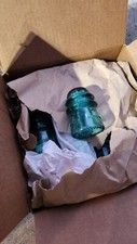 Vintage Antique Hemingray No. 16 Blue/Aqua Glass Insulator Made in the USA