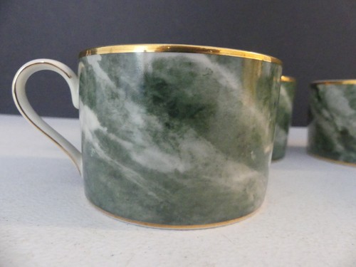 Vintage 1986 Mikasa Travertine Green L212 Flat Cups - Set of 4 - Picture 4 of 6