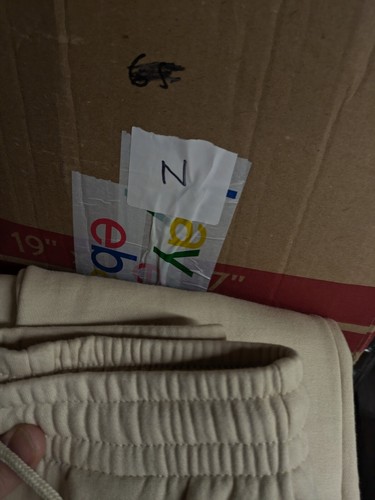 $45 Jordan Sweatpants Girls M Medium Creme Cargo Pocket NWT - Picture 10 of 10