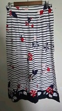 Jantzen Classics Floral Striped Skirt Size Medium Excellent Condition