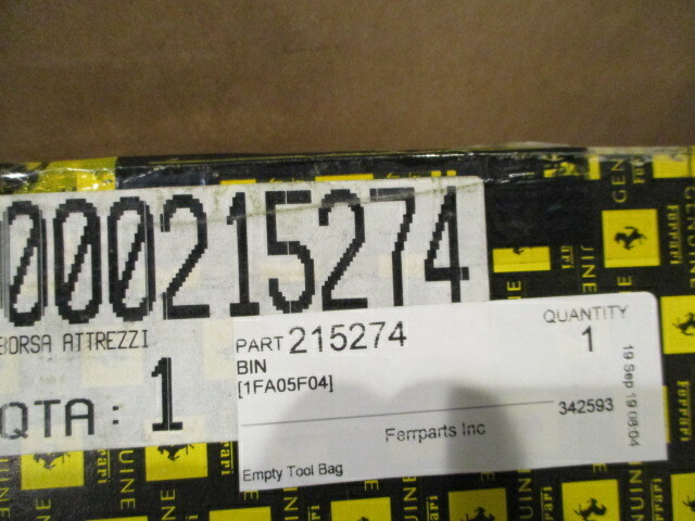 Ferrari 430 - Empty Tool Bag (New Old Stock) - P/N 215274